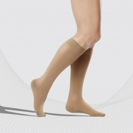 Medical compression knee stockings, unisex.